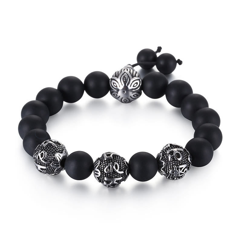 12mm Tiger Eye Protection Bracelet With Titanium Steel
