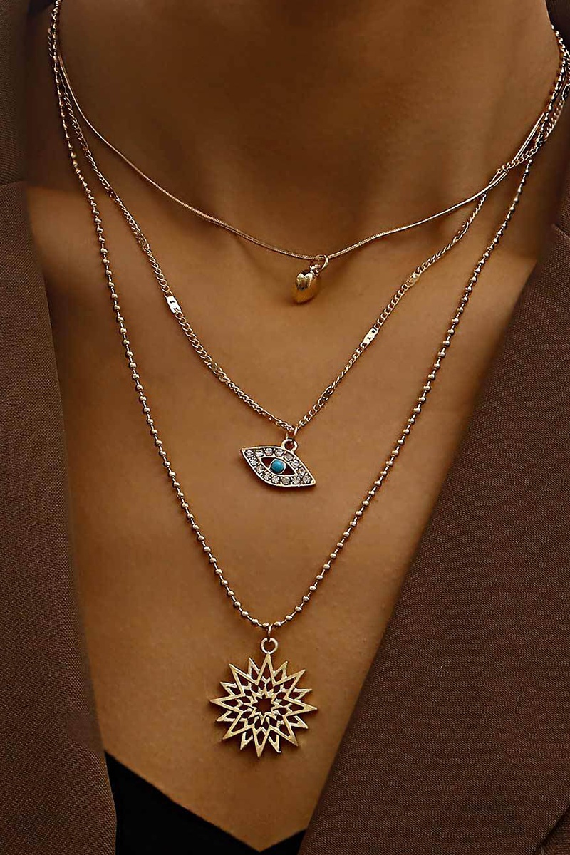 Street Patchwork Hot Drill Rhinestone Necklaces