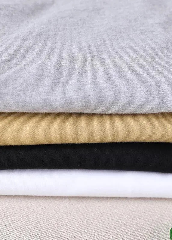 Style Black O-neck Low High Design Cotton Summer Tees