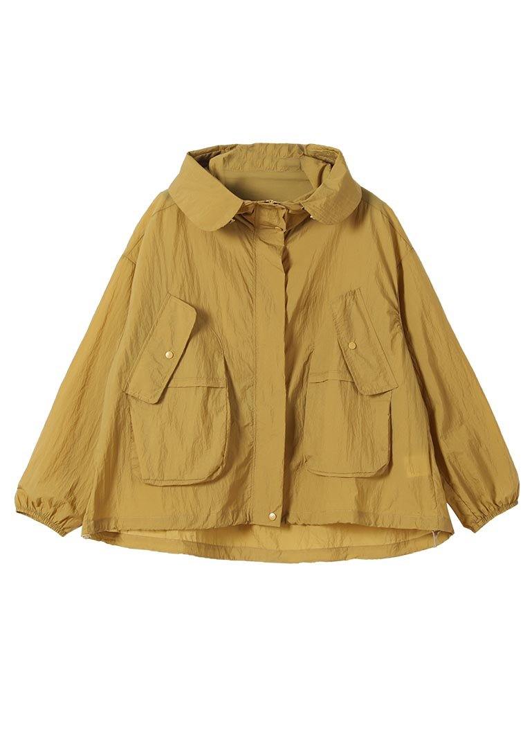 Yellow Loose Upf 50+ Coat Jacket Hoodie Coat Summer