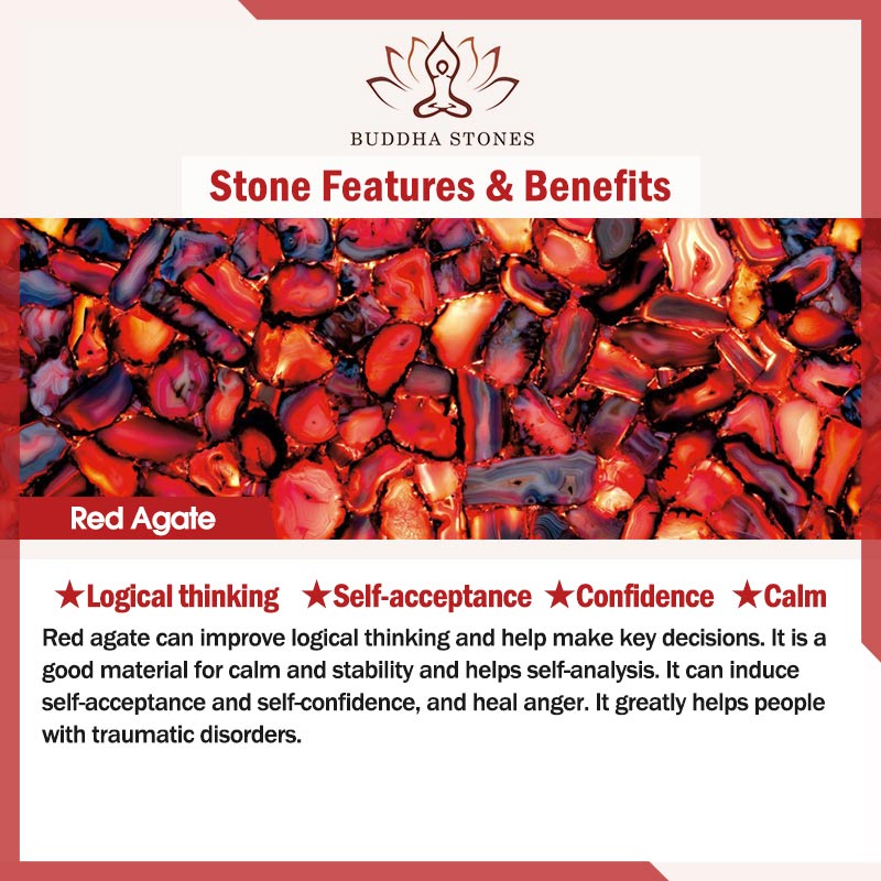 Buddha Stones Nine-eye Dzi Bead Red Agate Wealth Health Necklace