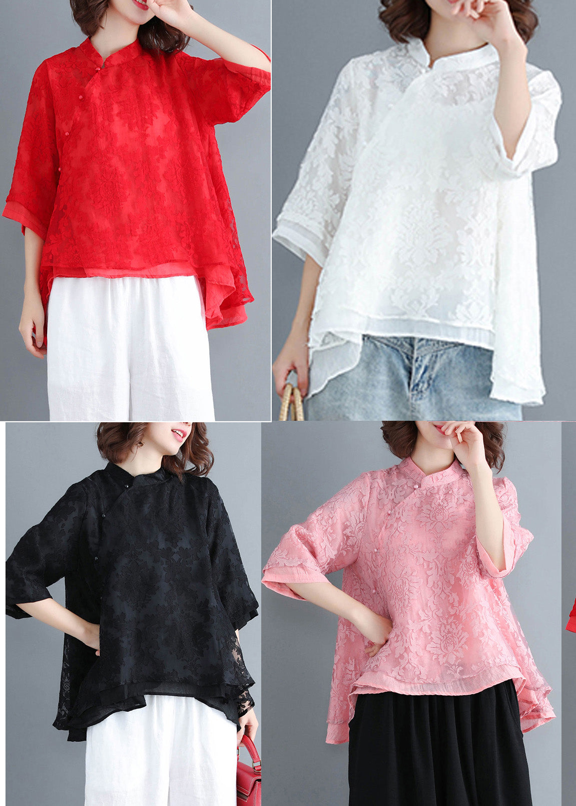 French Button Lace Clothes Inspiration Black Clothing Shirt Summer