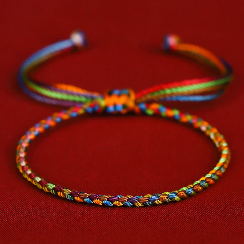Buddha Stones "may All Your Wishes Come True" Lucky Multicolored Bracelet