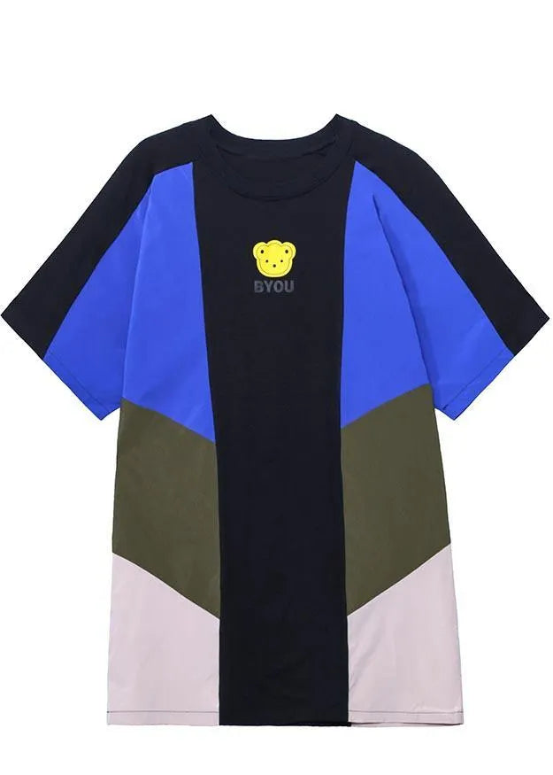 Loose Color Block Loose Maxi Dress Summer