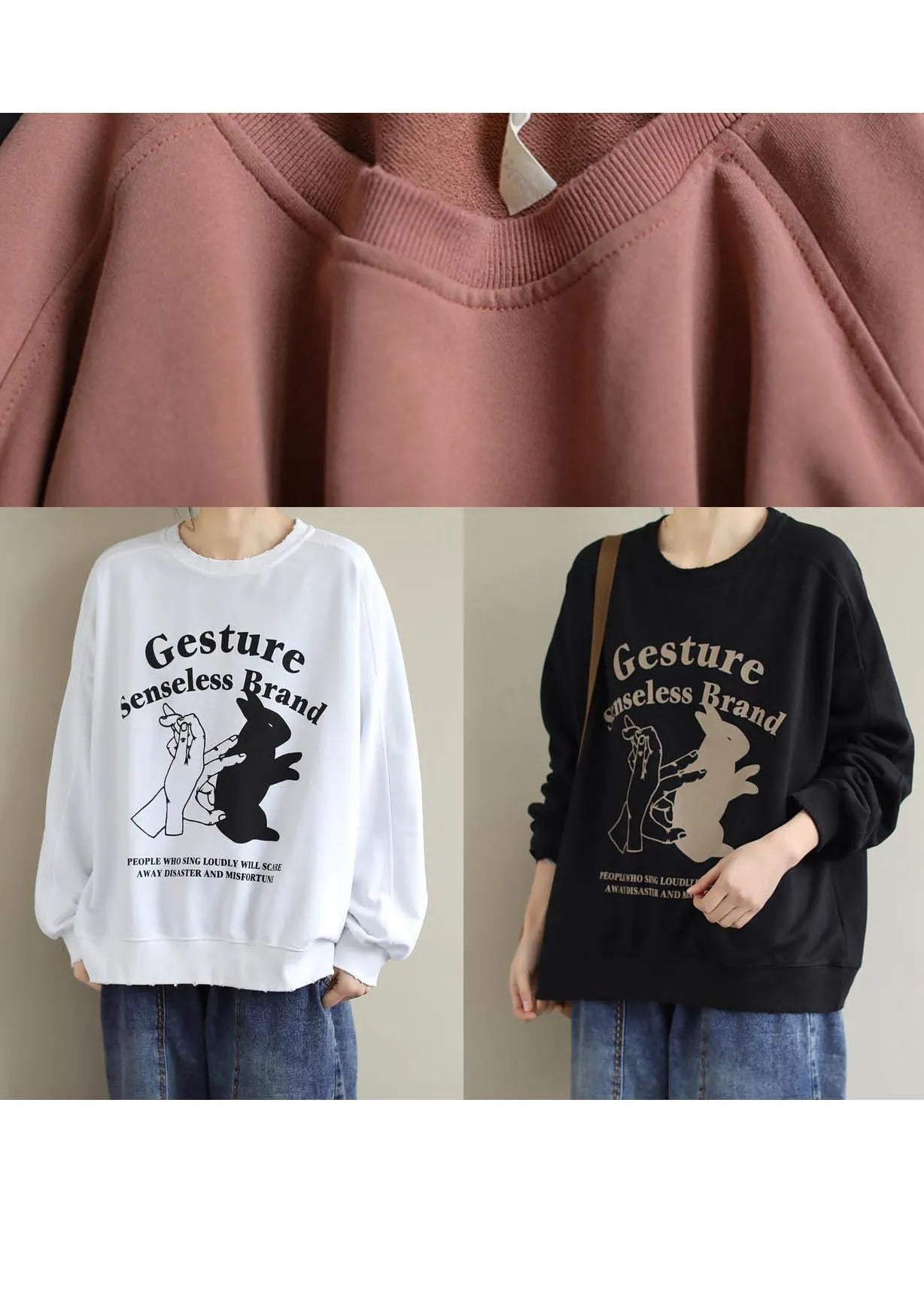 O Neck Spring Shirts Black Letter Blouses