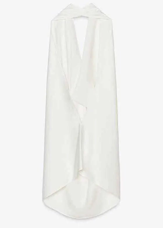 Original White Backless Tops Sleeveless