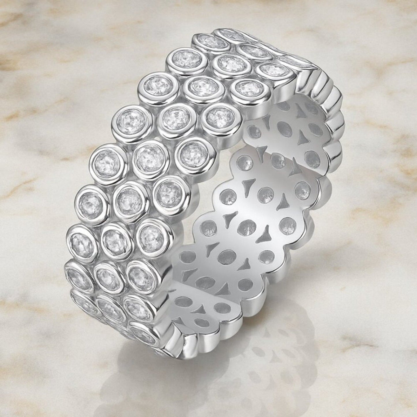 "prestyn" Demi Fine Layered Ring Silver