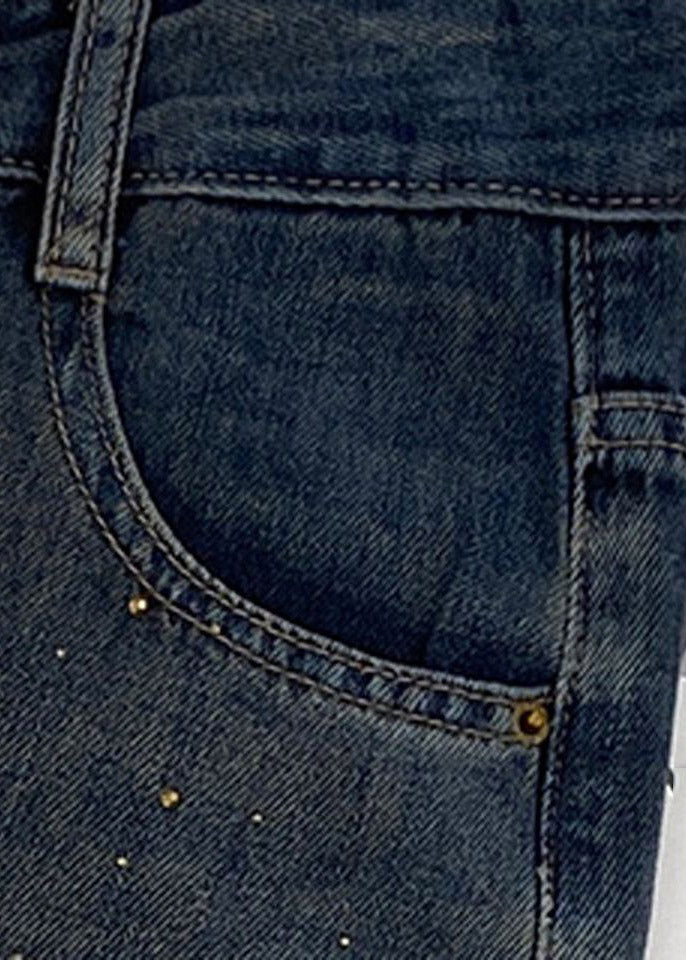 New Hollow Out Butterfly Zircon Straight Jeans