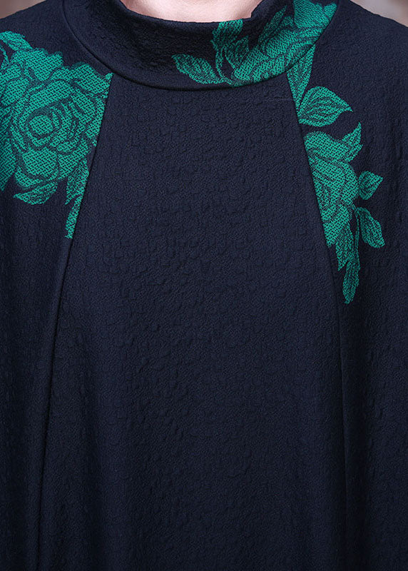 Diy Green Print Holiday Slim Fit Dress Spring
