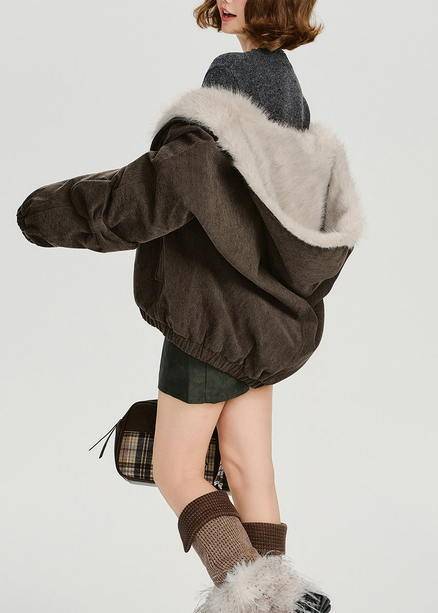 Zip Up Thick Warm Fleece Hoodie Coat Winter