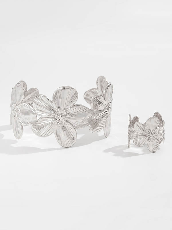 Flower Shape Geometric Bracelet Accessories Rings Accessories