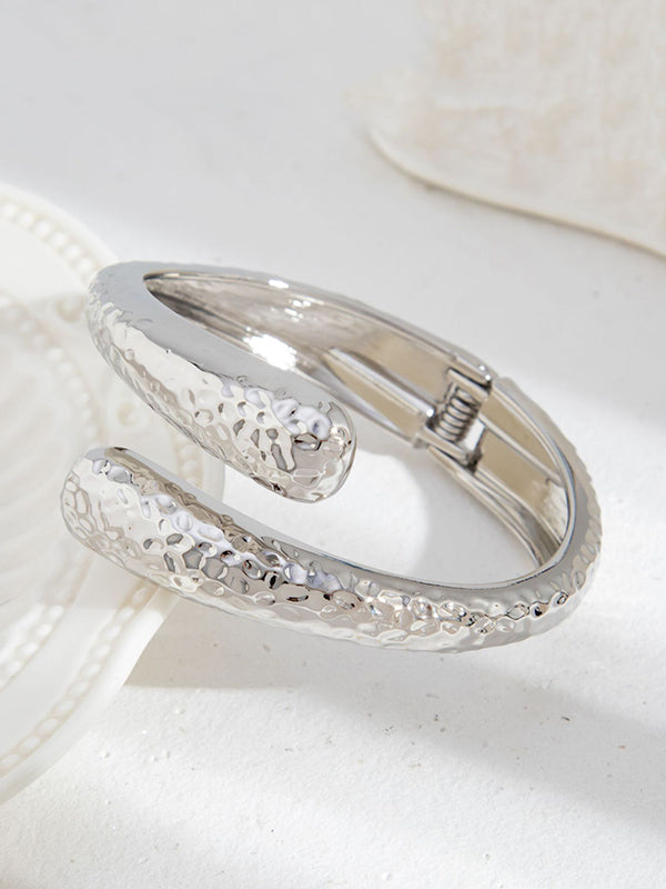 Irregularity Geometric Pleated Shiny Bracelet Accessories
