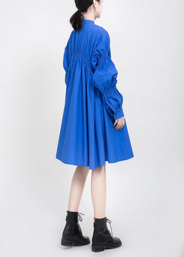 Asymmetrical Pleated Big Size Dress Spring