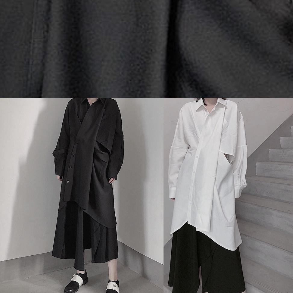 White Tunics for Stand Collar Hollow Out Maxi Spring Dresses