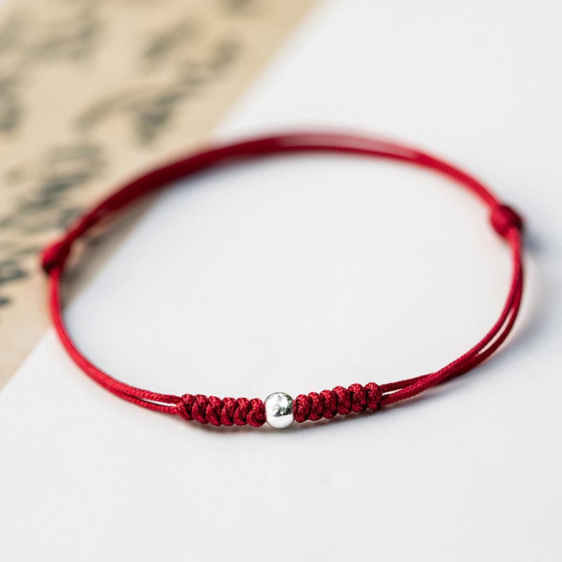 925 Sterling Silver Red String Protection Bracelet