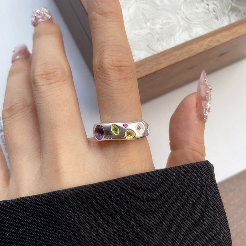 Sela Multi-gem Adjustable Ring