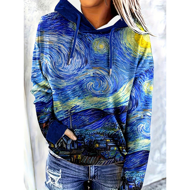 Van Gogh Sterrennacht Kunst Hoodie