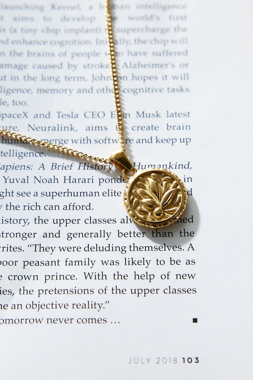 18k Gold Plated Royal Fern Necklace