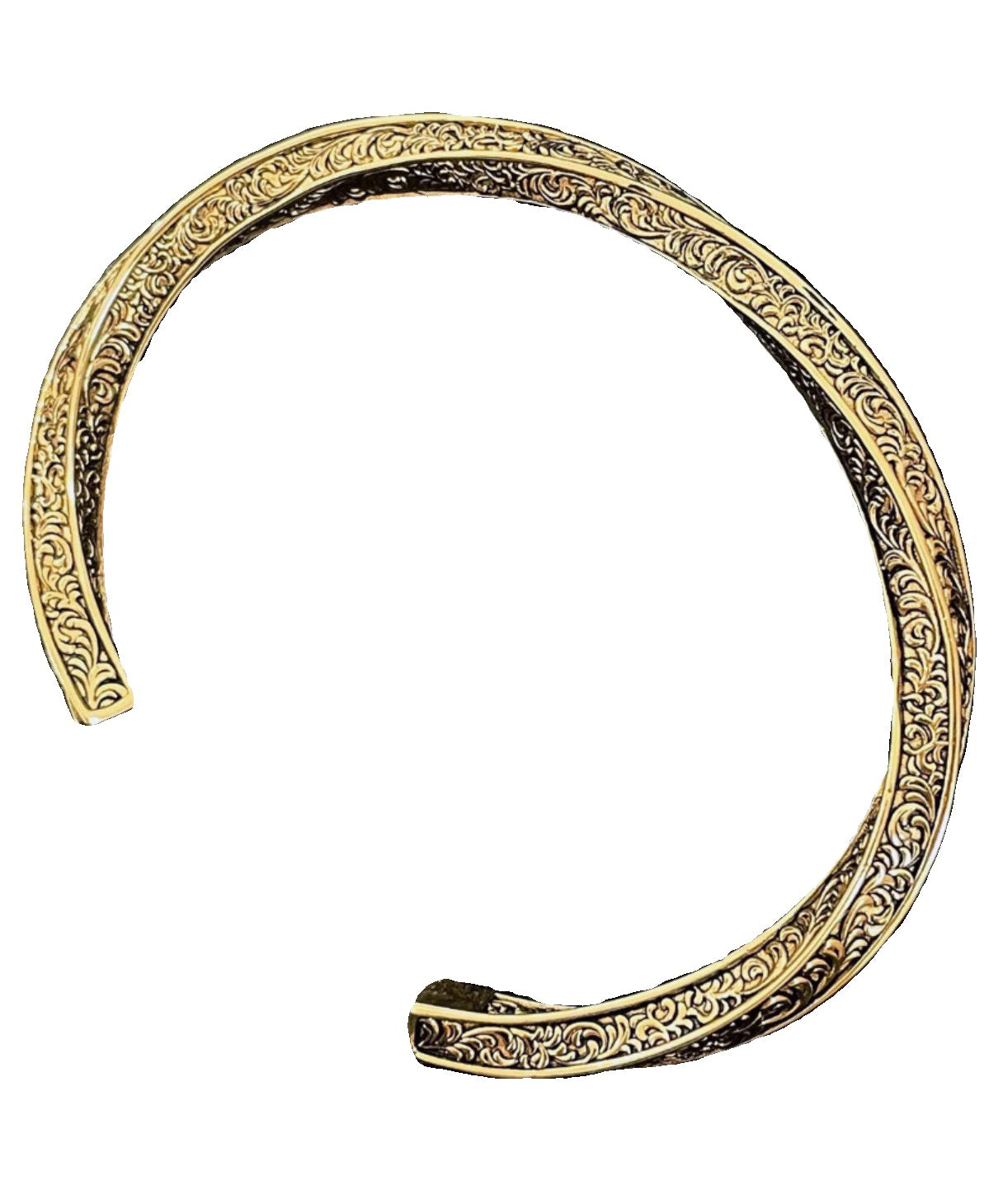 Gold Antique Gold Bangles Two Piece Set