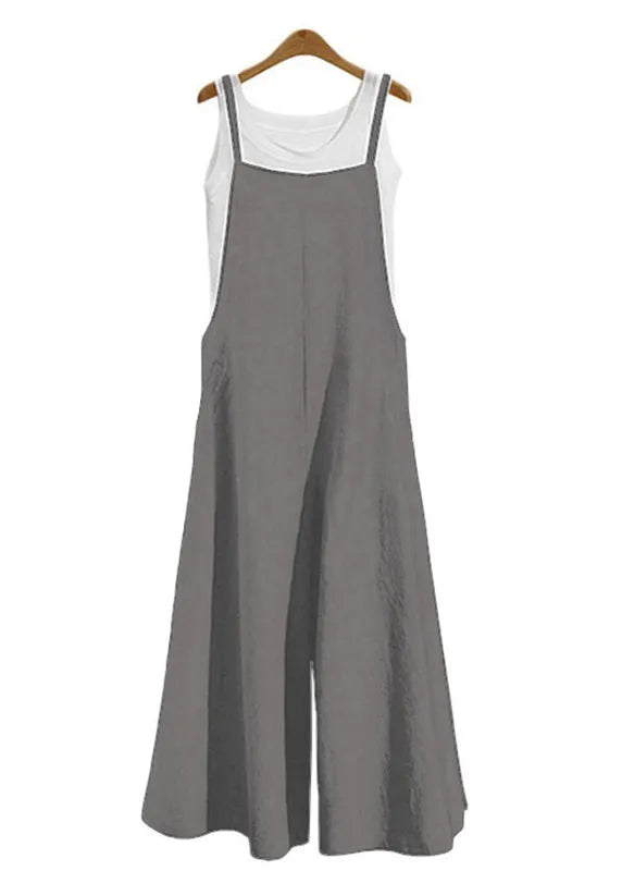 Army Green Slash Neck Jumpsuit Sleeveless