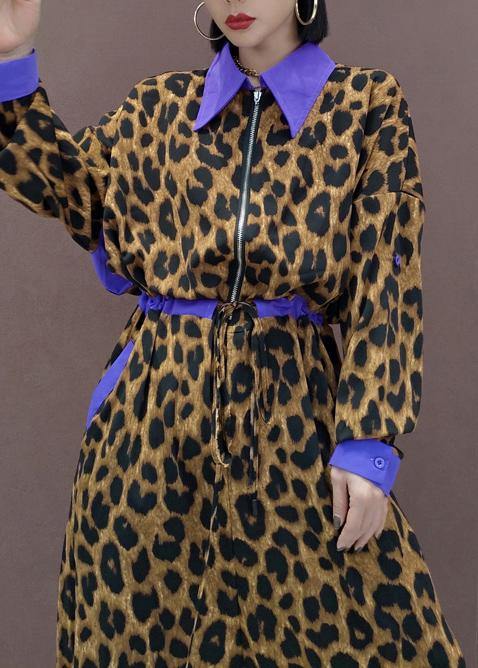 Unique Leopard Fall Spring Jumpsuit Pants