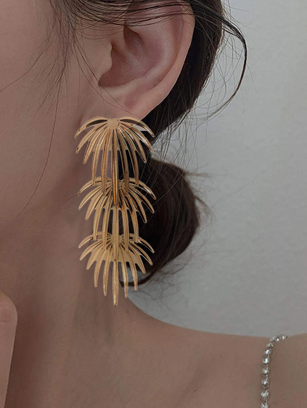 Geometric Color Drop Earrings