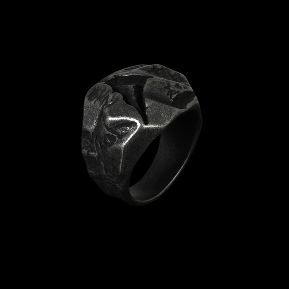 Cracked Fossil Ring