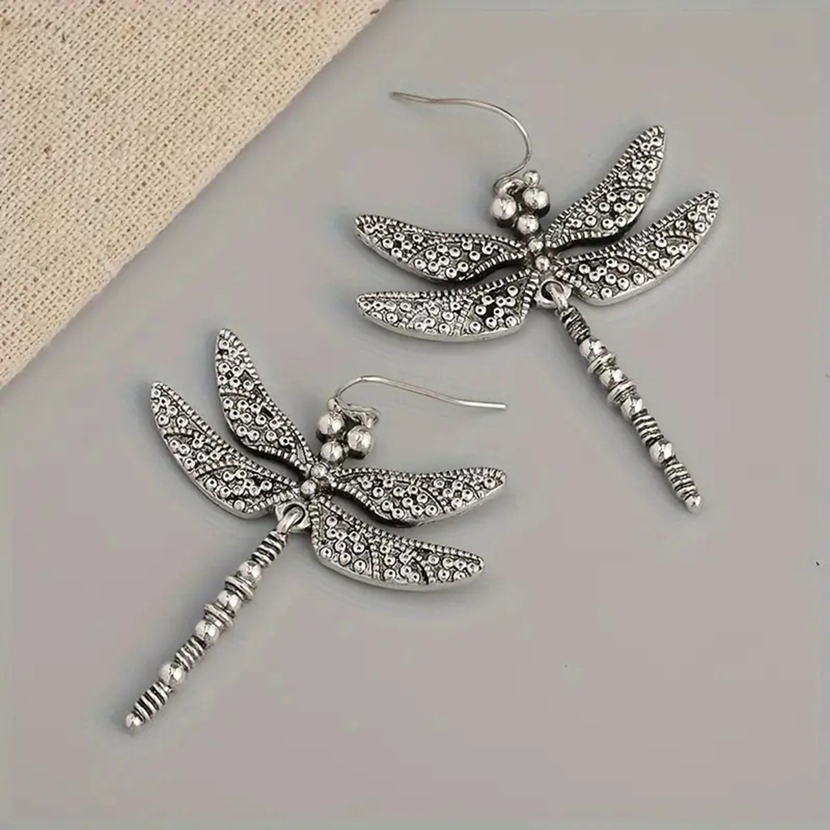 Silver Dragonfly Earrings