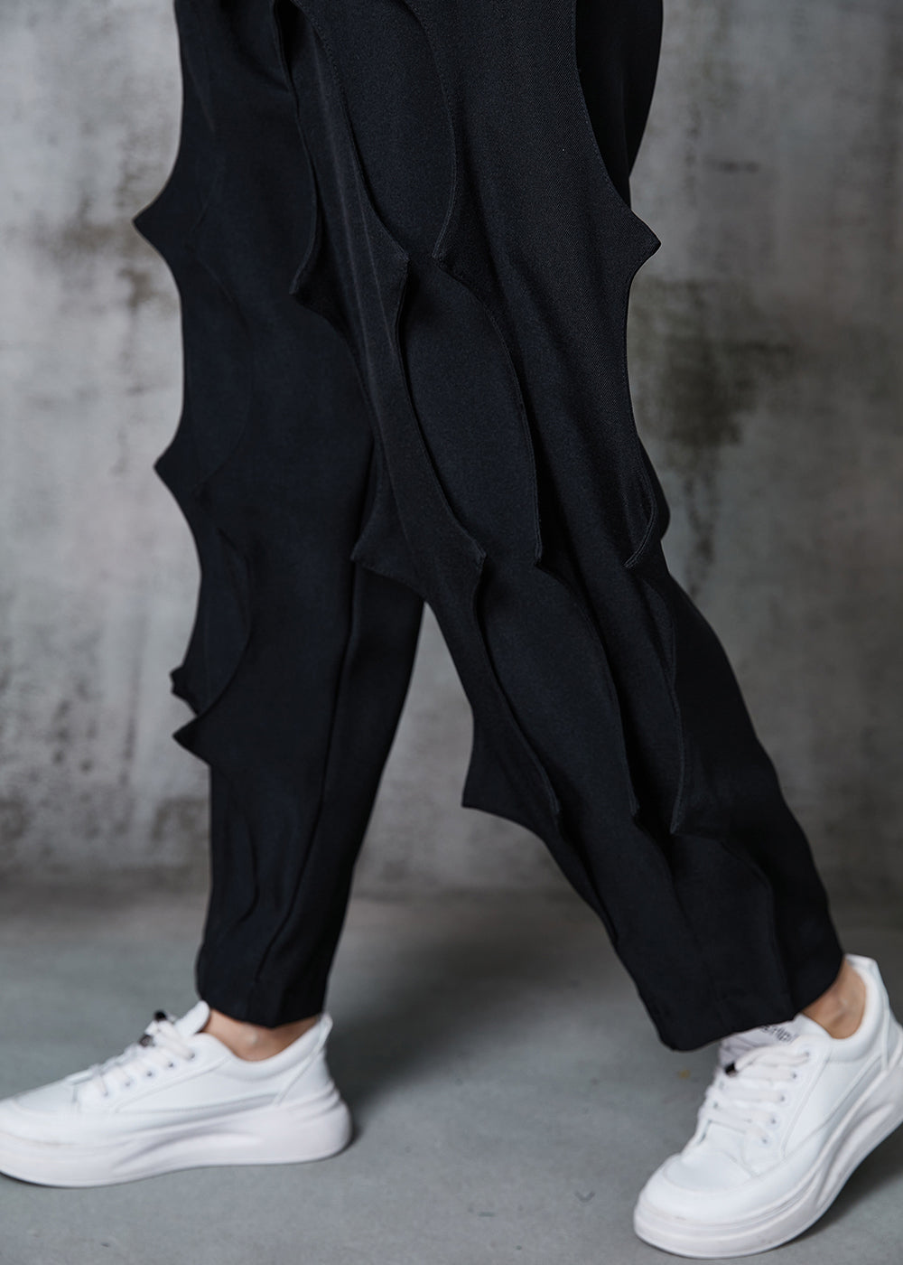 Black Original Design Cotton Pants Spring