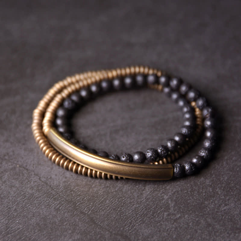 Lava Rock Copper Spiritual Support Bracelet