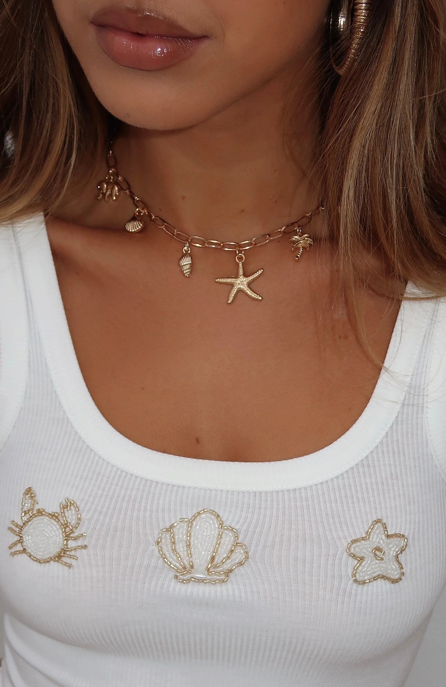 Keziah Layered Sun Charm Necklace