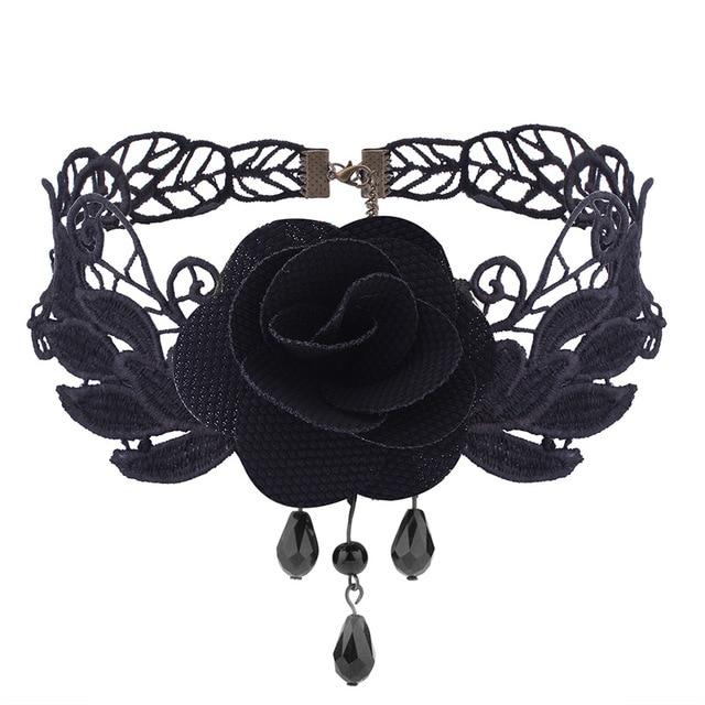 Sensual Rose Lace Choker Necklace