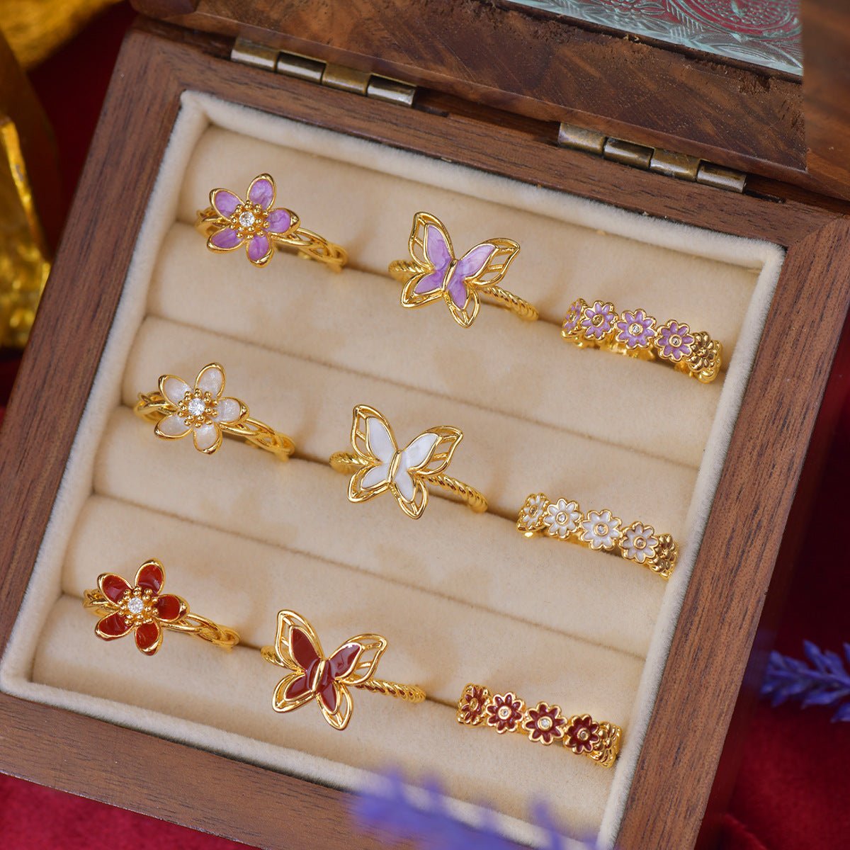 Purple Mariposa Ring