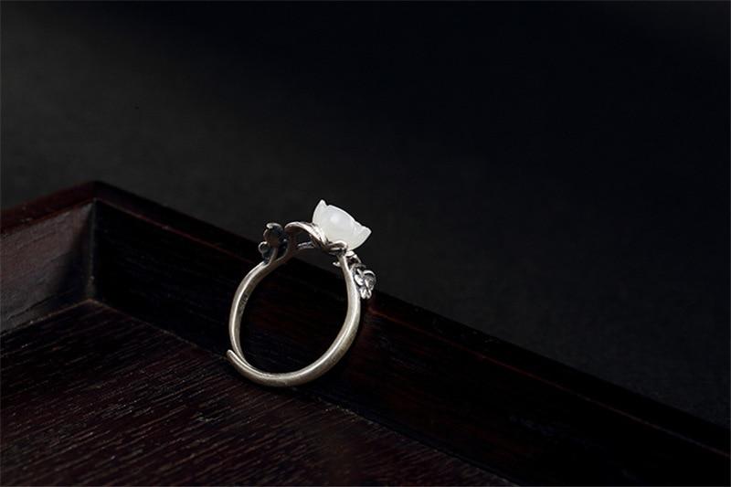 Majestic Rose Silver Ring