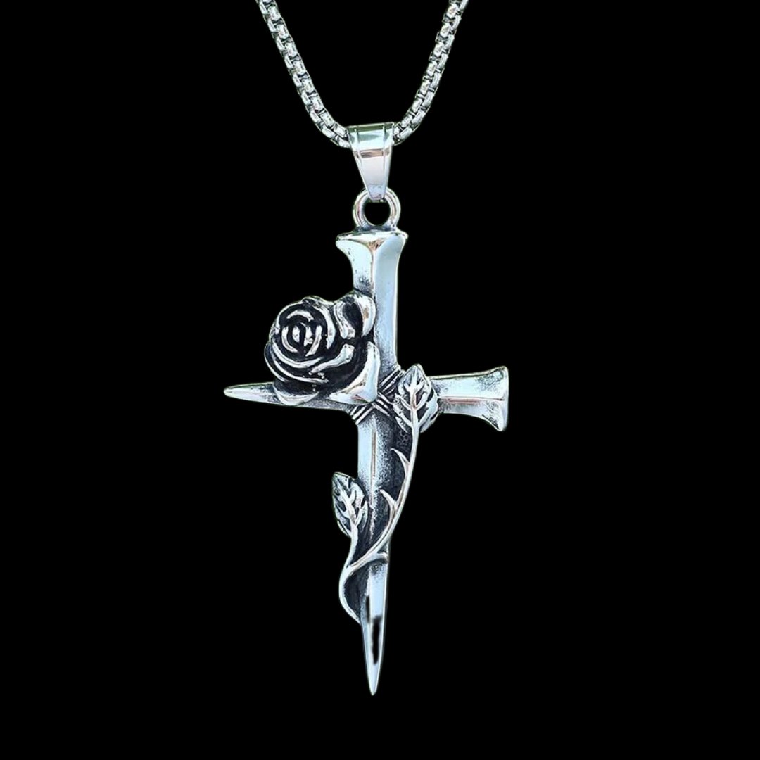 Rose Cross Pendant
