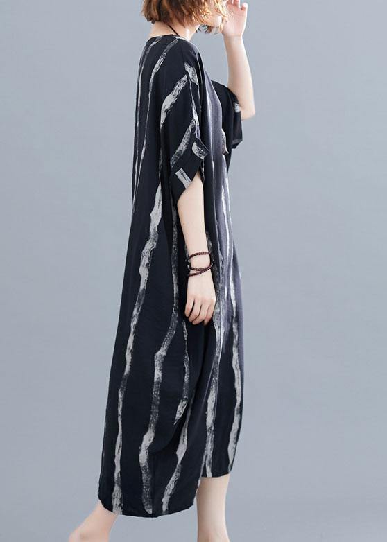 Classy Black Loose Pockets Summer Party Dress Half Sleeve