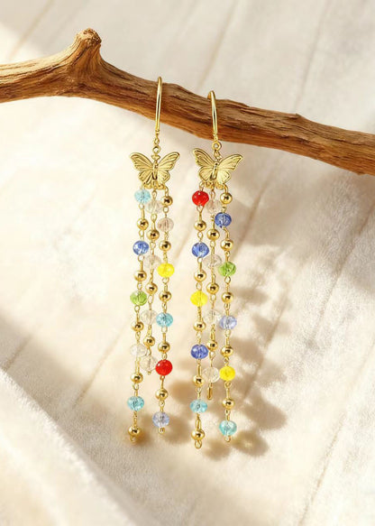 Tasseled Butterfly Acrylic Drop Earrings