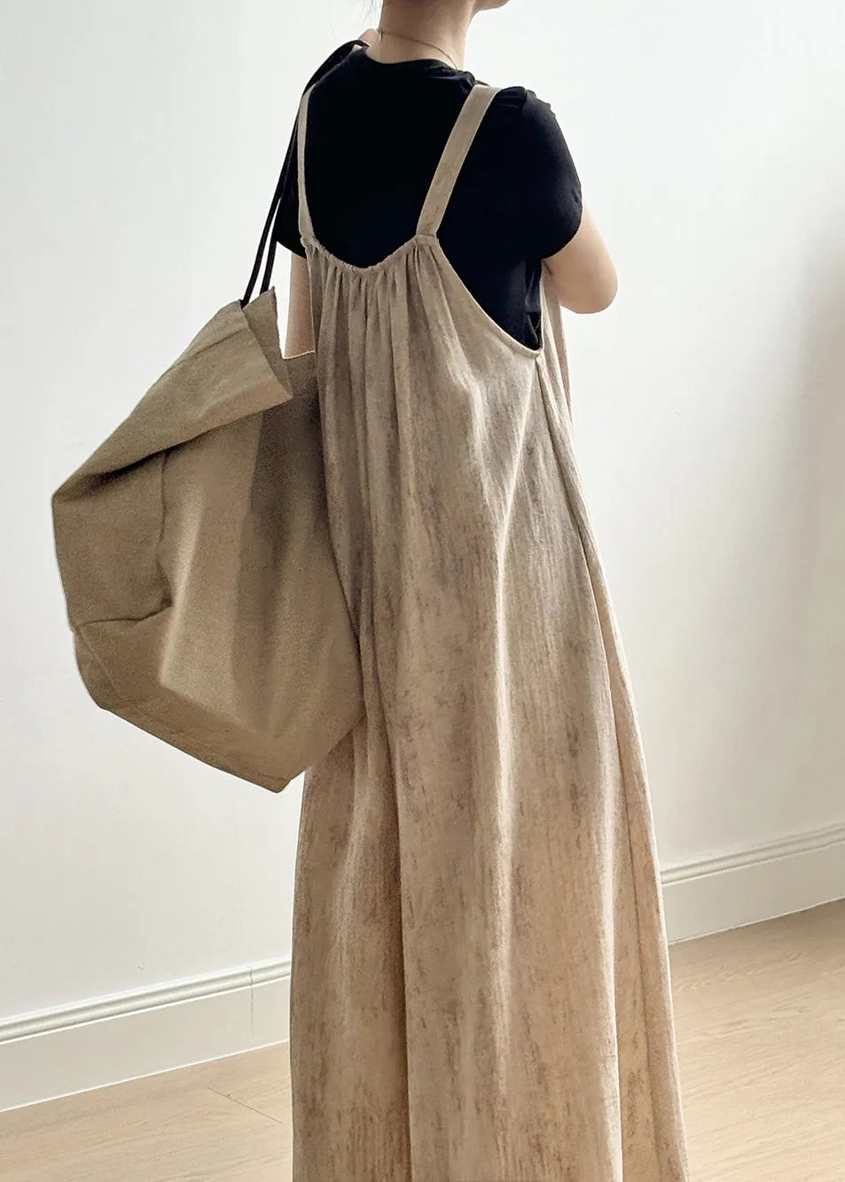 Linen Button Pockets Linen Jumpsuit Sleeveless Summer