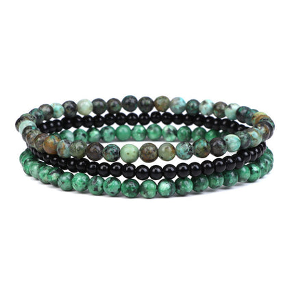 Buddha Stones 3pcs Natural Crystal Stone Inner Peace Spiritual Bracelet