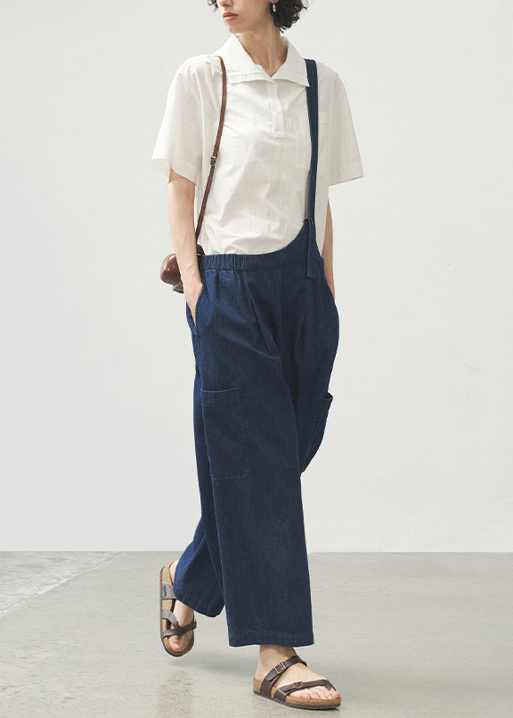 Summer Blue Strap Jeans Asymmetric Design