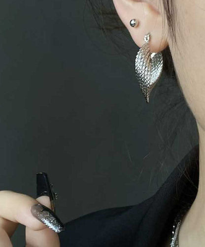 Silk Metal Geometric Circle Hoop Earrings