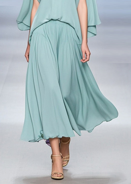 Stylish Green V Neck Chiffon Dresses Butterfly Sleeve Summer