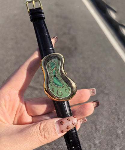 Yellow Leather Large Dial Couple Watches