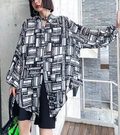 Graphic Button Long Sleeve Shirt