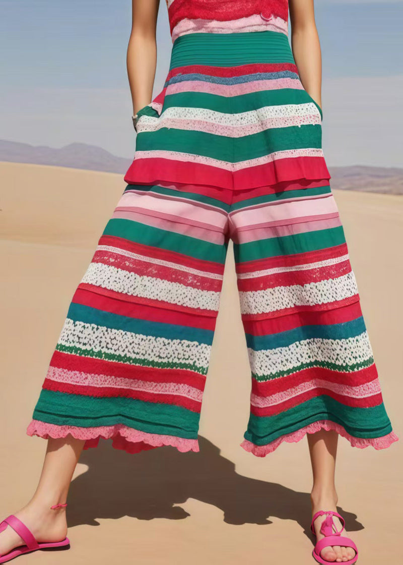 Multicolour Striped Cotton Jumpsuits Summer