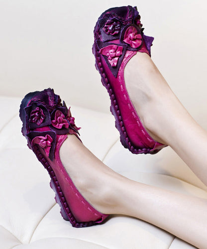 Splicing Penny Loafers Rose Genuine Leather