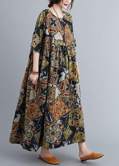 Boutique Print Summer Half Sleeve Dresses