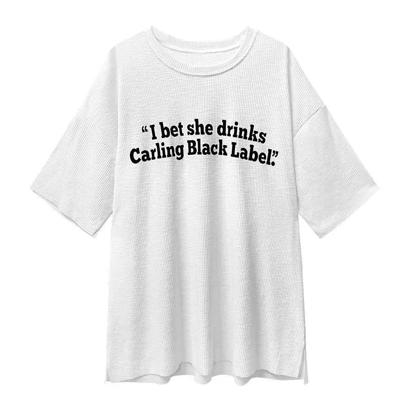 Green O-neck Graphic Cotton Summer Top