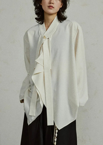 Apricot Cozy Ribbon Patchwork Top Fall