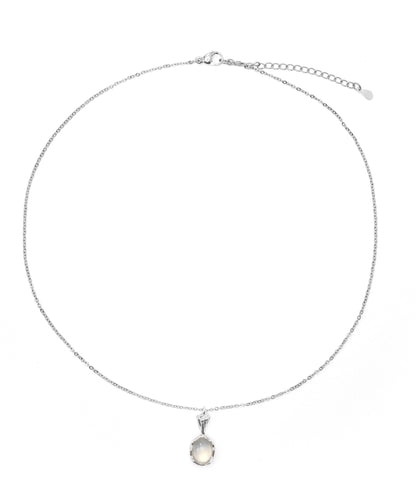 Fine Gem Stone Metal Necklace